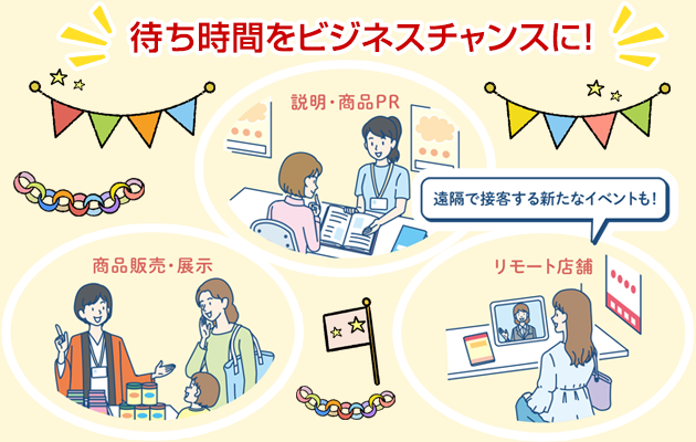待ち時間をビジネスチャンスに！